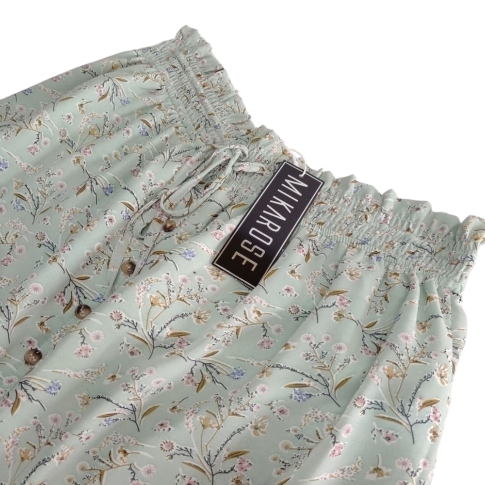 Mikarose Jade Birch Floral Spring Blooms Button Front Maxi Skirt Boho Sz XL NWT - Picture 8 of 12